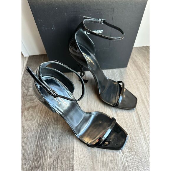 Saint Laurent Opyum Patent Leather Sandals In Nero US 11 $1500 - Picture 7 of 13